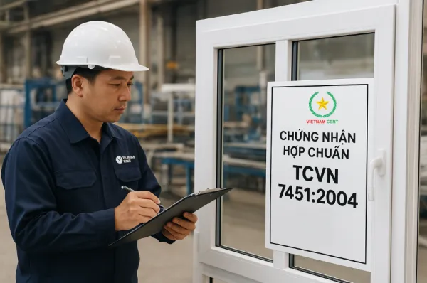 Chứng nhận hợp chuẩn cửa sổ và cửa đi bằng UPVC theo TCVN 7451:2004