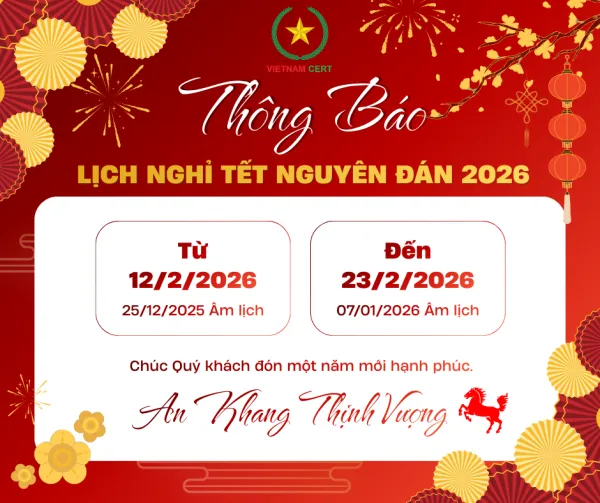 THÔNG BÁO LỊCH NGHỈ TẾT NGUYÊN ĐÁN 2026