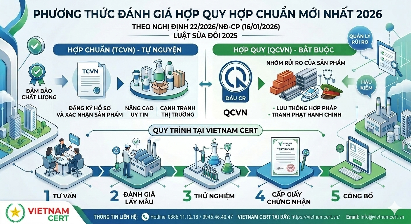 Các Phương Thức Đánh Giá Hợp Quy Hợp Chuẩn Sản Phẩm Hàng Hóa Mới Nhất Năm 2026