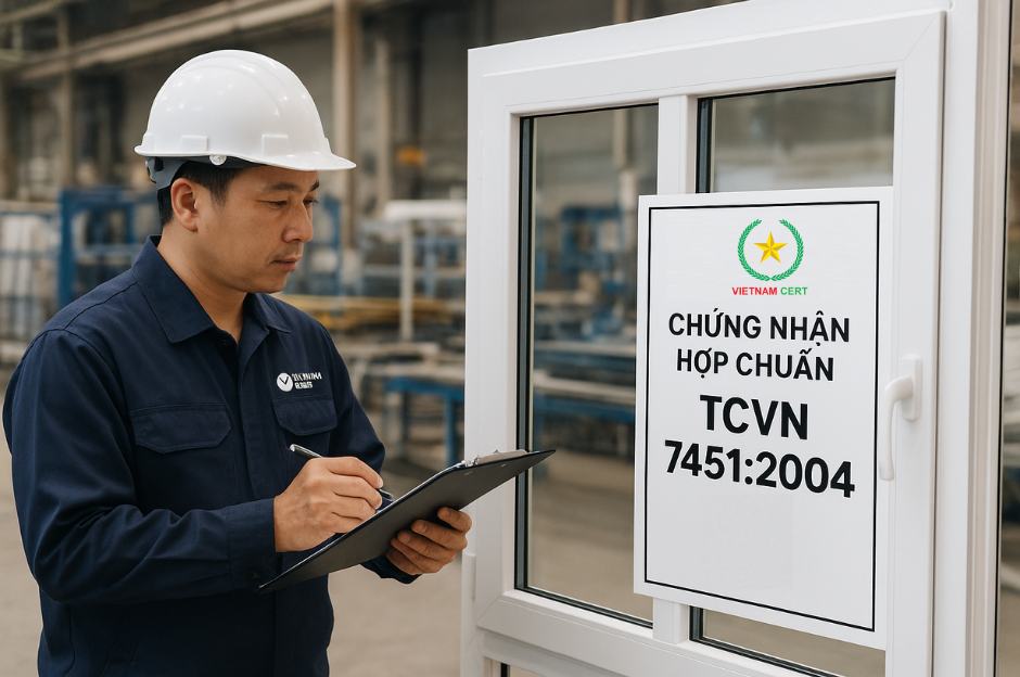 Chứng nhận hợp chuẩn cửa sổ và cửa đi bằng UPVC theo TCVN 7451:2004
