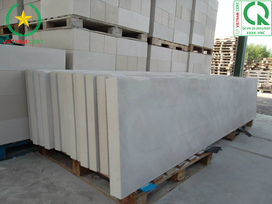 Chứng nhận hợp quy tấm tường bê tông khí chưng áp cốt thép theo QCVN 16:2023/BXD