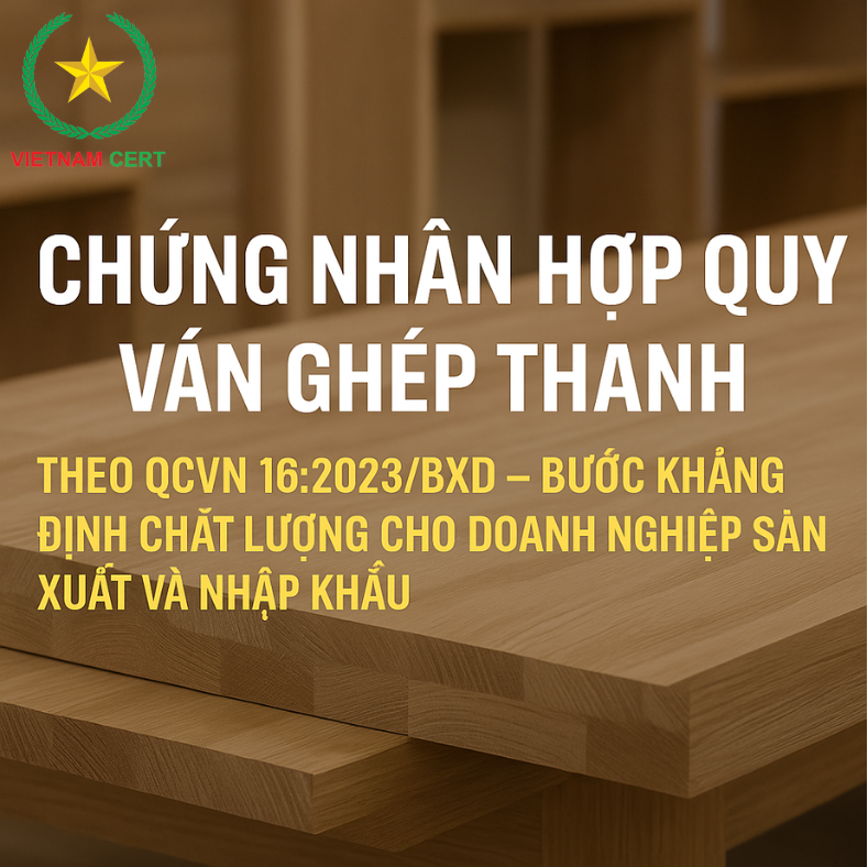 Chứng nhận hợp quy ván ghép thanh theo QCVN 16:2023/BXD