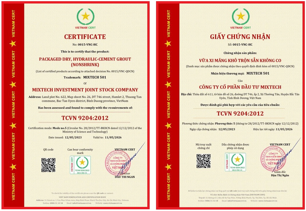 chung nhan vua xay dung