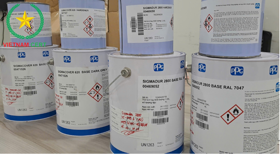 Chứng nhận TCVN 11416:2016 cho sản phẩm sơn nhựa flour cho kết cấu thép của công ty PT. PPG COATINGS INDONESIA