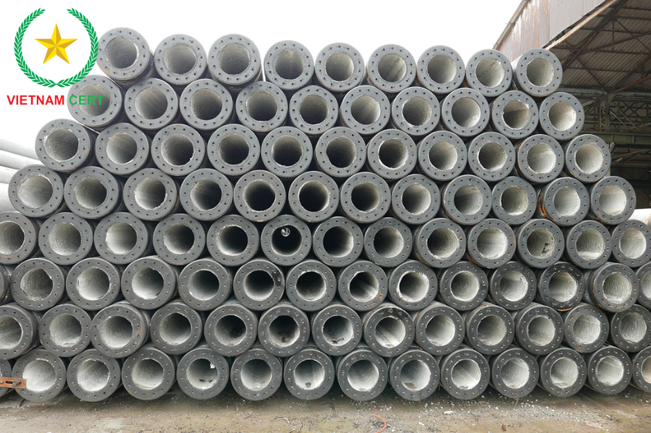 Cọc bê tông ly tâm ứng lực trước của công ty xây dựng số 1 Mê Kông đạt chứng nhận theo TCVN 7888:2014