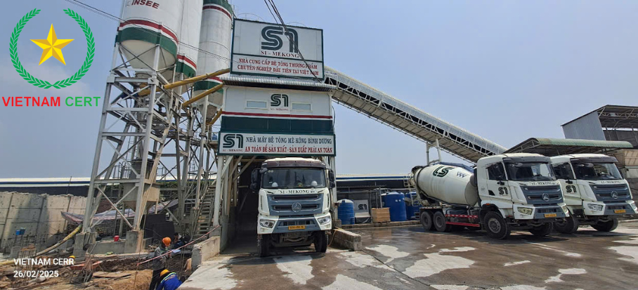 Hỗn hợp bê tông trộn sẵn của công ty xây dựng số 1 Mê Kông đạt chứng nhận TCVN 9340:2012