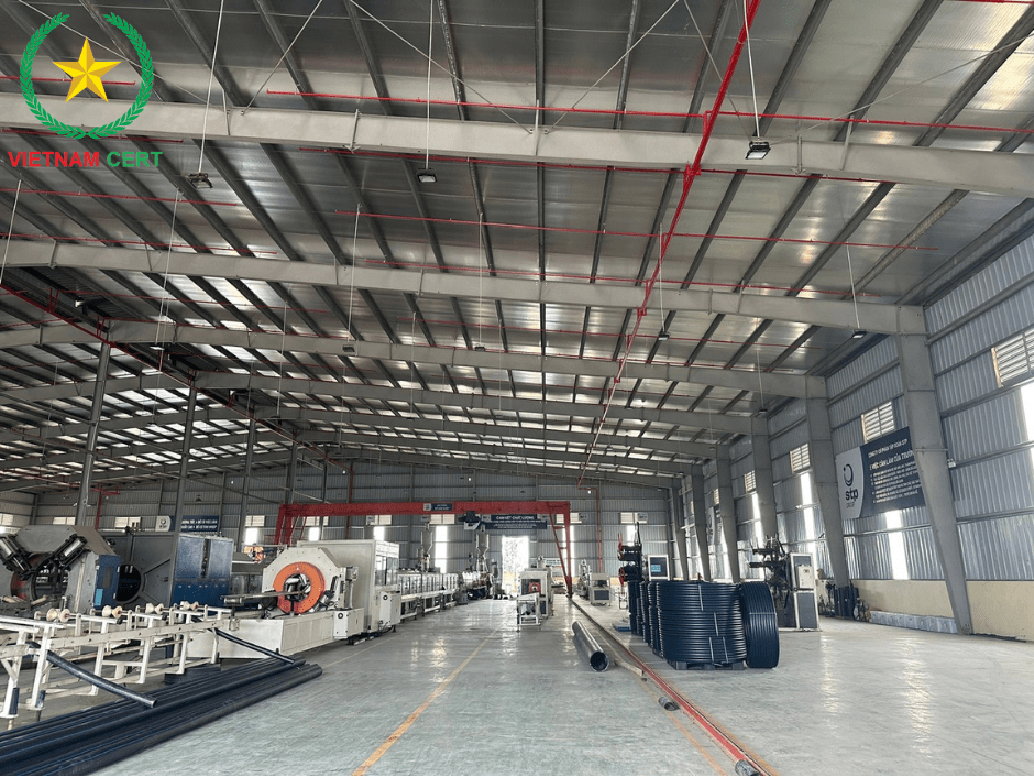 Ống bằng PE dùng cho hệ thống cấp nước trong điều kiện có áp suất của Công ty An Hưng đạt chứng nhận hợp quy