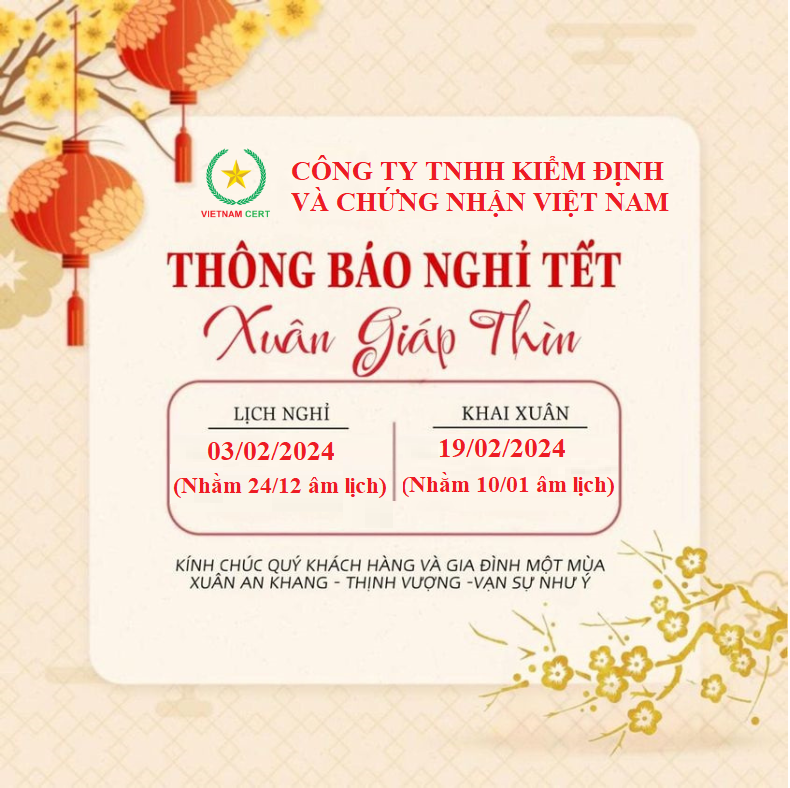 THÔNG BÁO LỊCH NGHỈ TẾT NGUYÊN ĐÁN GIÁP THÌN 2024
