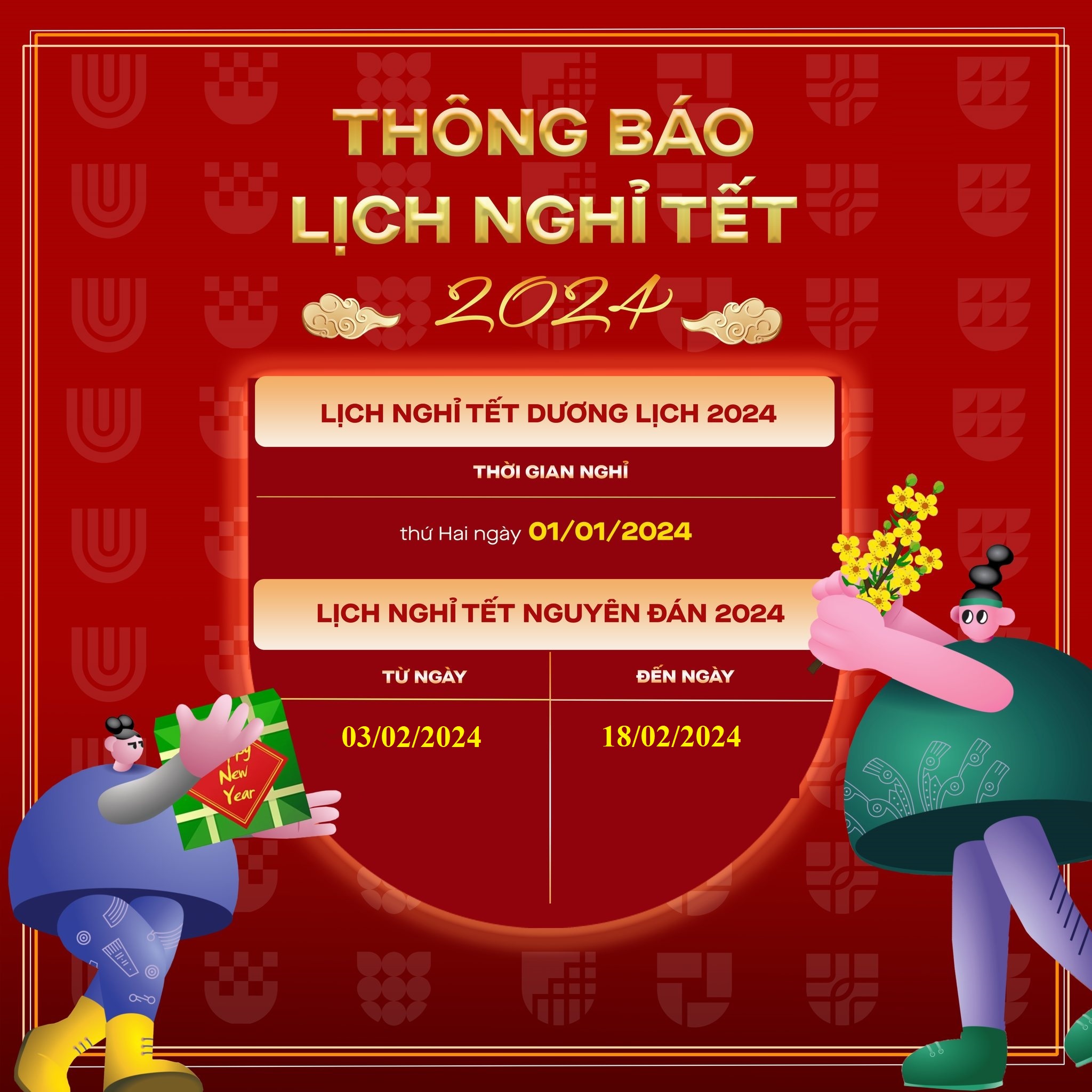 Thông báo Lịch nghỉ Tết năm 2024