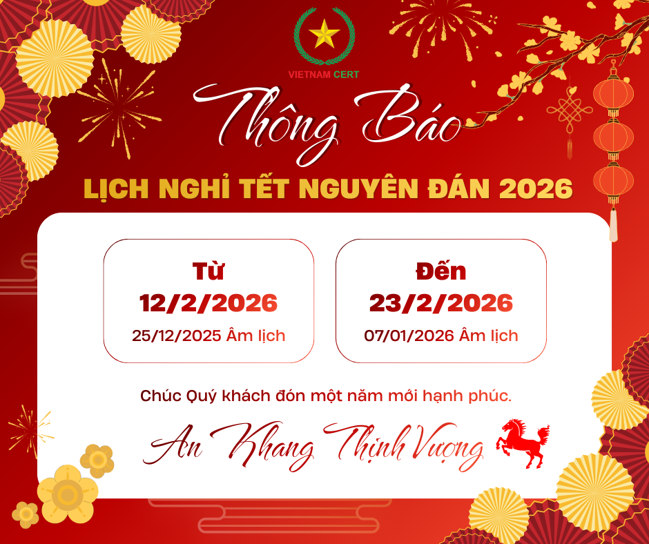 THÔNG BÁO LỊCH NGHỈ TẾT NGUYÊN ĐÁN 2026
