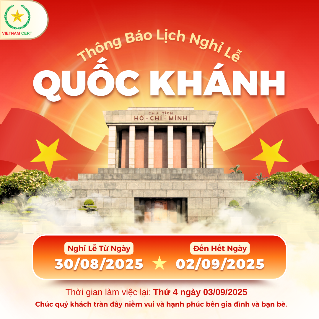 THÔNG BÁO NGHỈ LỄ QUỐC KHÁNH 2/9/2025