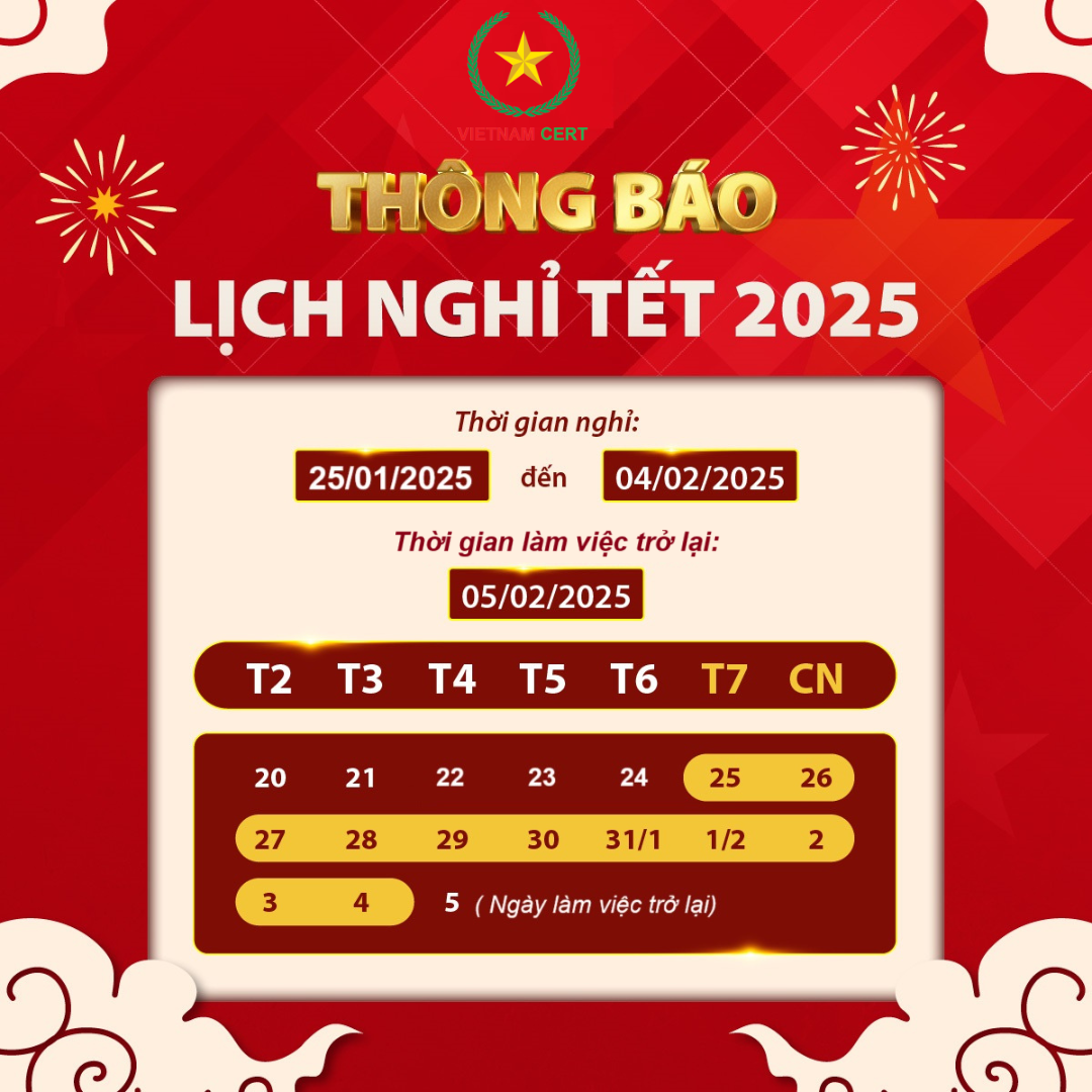THÔNG BÁO NGHỈ TẾT NGUYÊN ĐÁN 2025